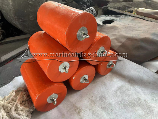 کیفیت  Dock / Boat EVA Foam Fender Protected By Nylon Yarn Net And Galvanized Steel Plate کارخانه