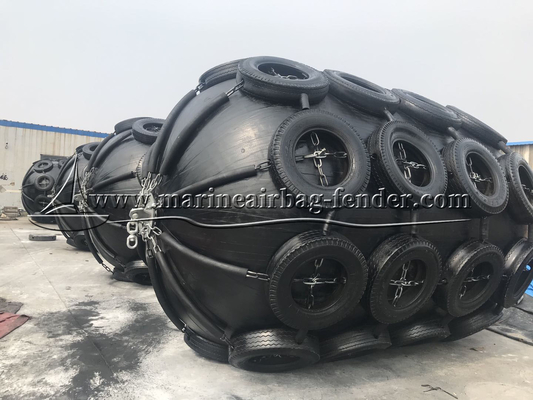 80kpa مقاوم به پیری شناور پنوماتیک Fender Natural Rubber Net Yokohama Type Fender