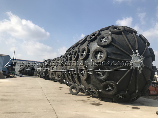 پمپ پمپ پنوماتیک لاستیکی دریایی برای حفاظت از کشتی و لنگرگاه 50kpa 80kpa