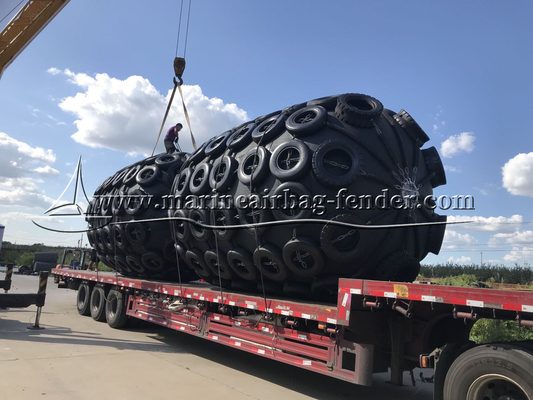پمپ پمپ پنوماتیک لاستیکی دریایی برای حفاظت از کشتی و لنگرگاه 50kpa 80kpa